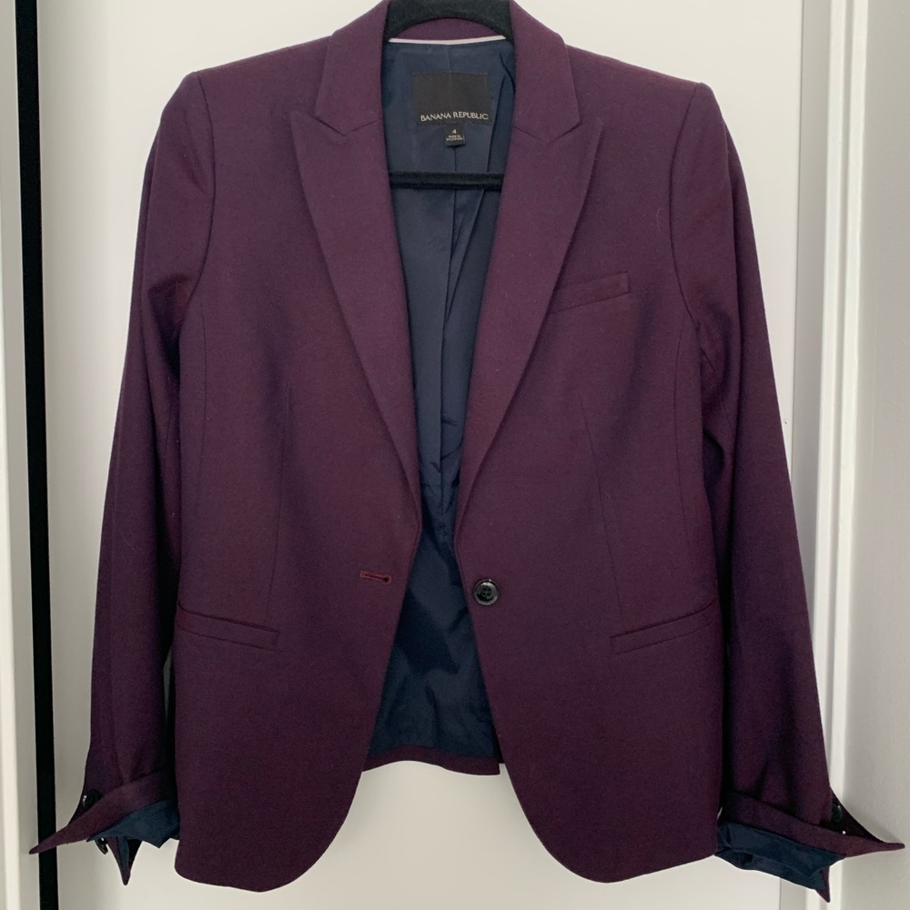 Banana Republic Eggplant Blazer